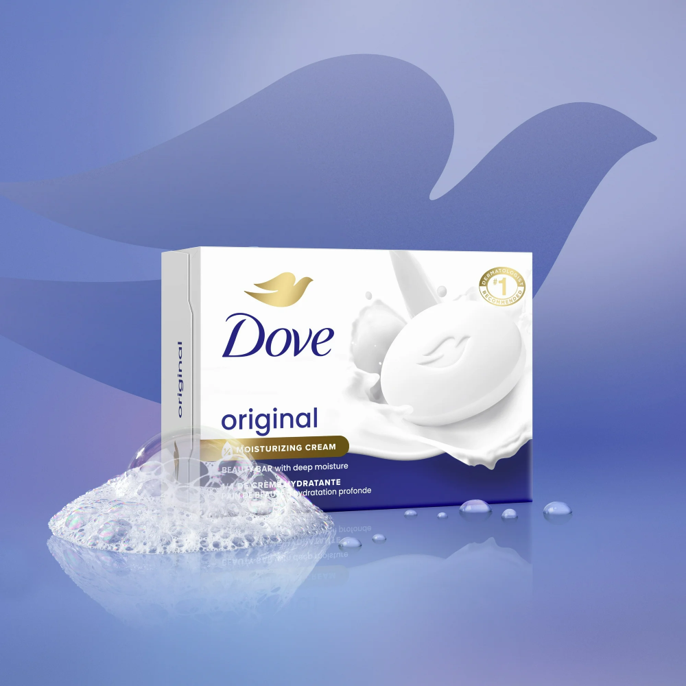 Dove Beauty Bar Soap for Women Original – with ¼ Moisturizing Cream (2.6 oz)