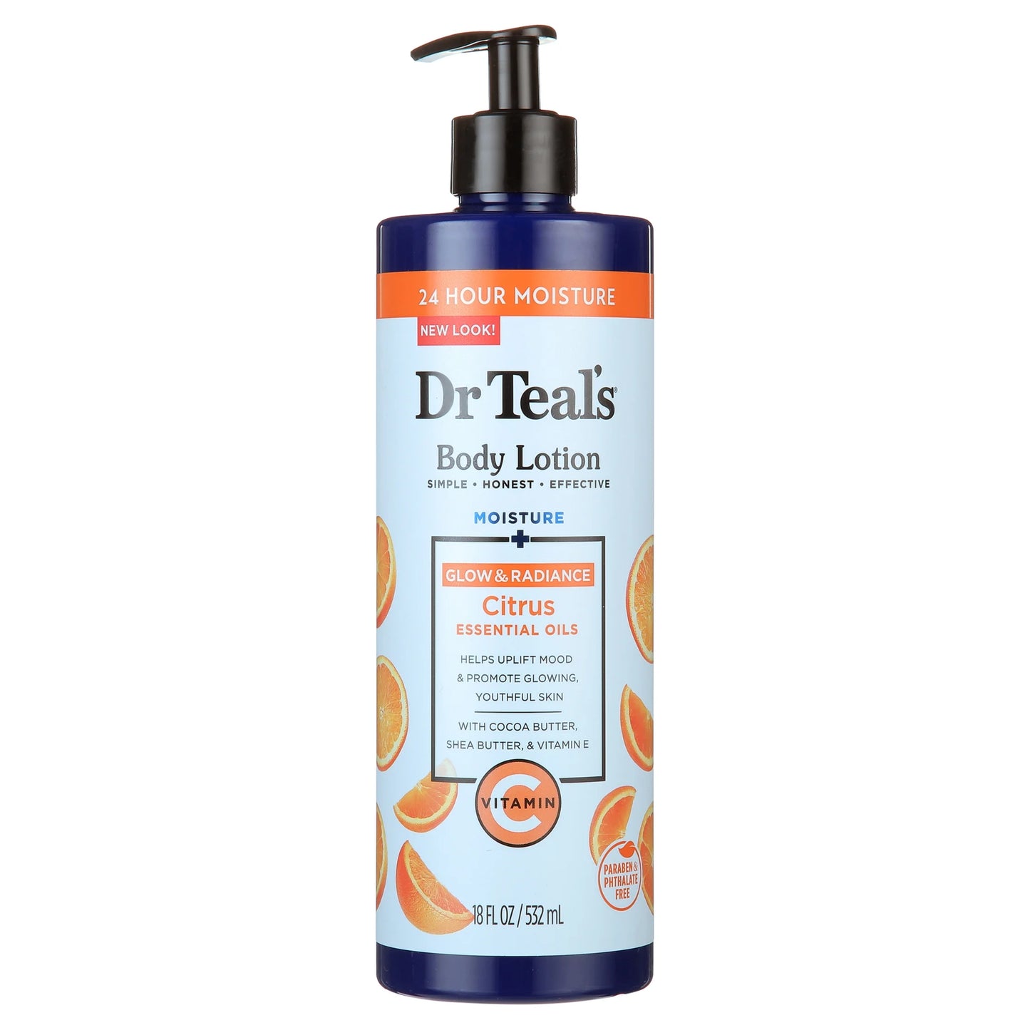 Dr Teal's Moisture plus Radiant Body Lotion, Citrus, 18 fl oz