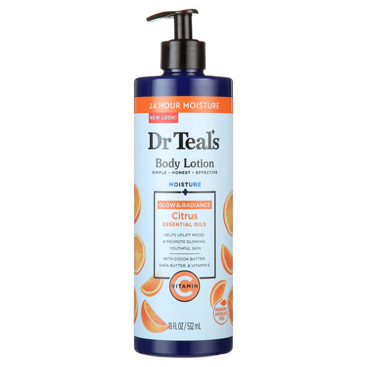 Dr Teal's Moisture plus Radiant Body Lotion, Citrus, 18 fl oz